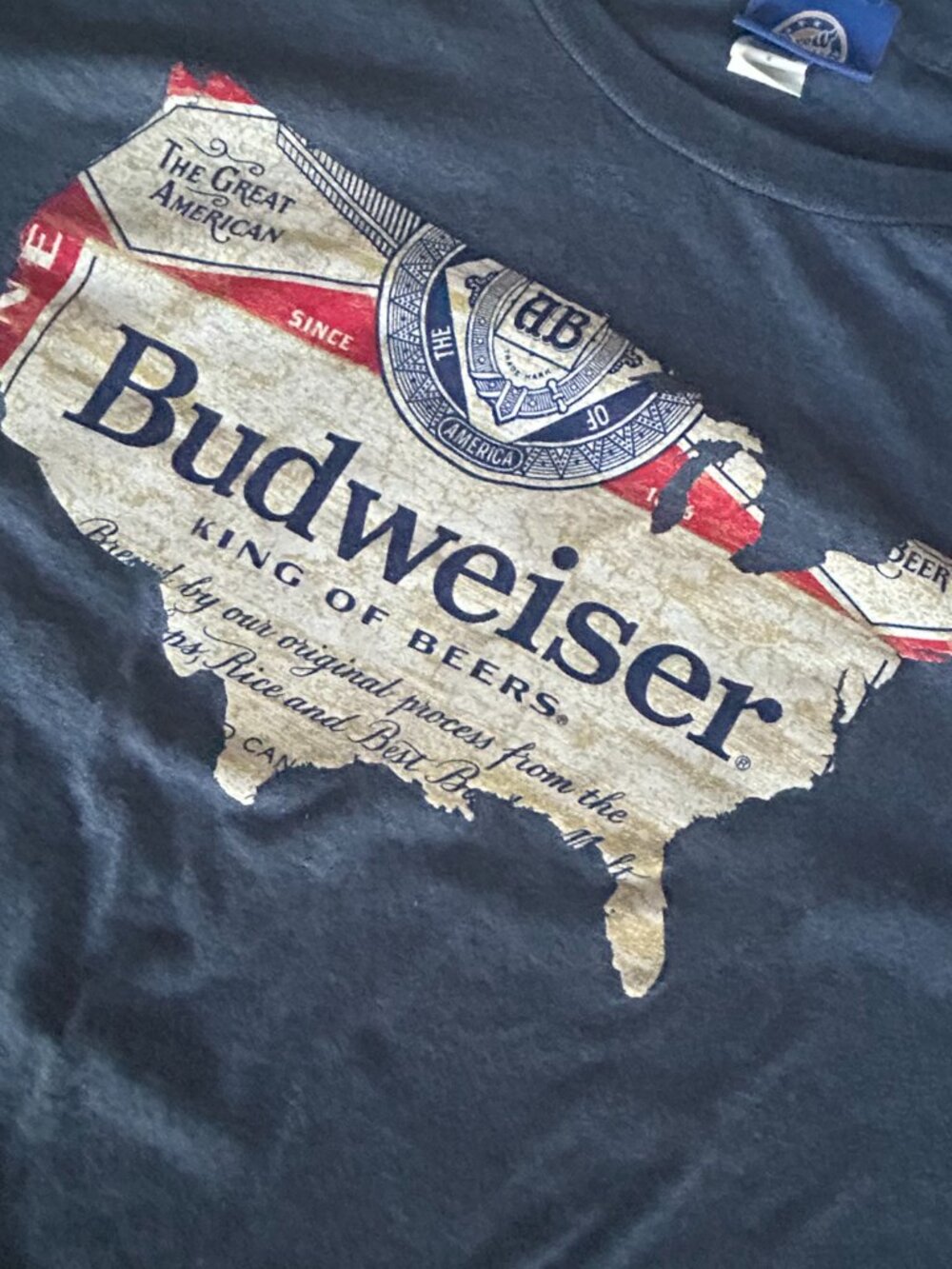 BKE Brew City Budweiser America Map T-Shirt Tee Size Large - Picture 6 of 11